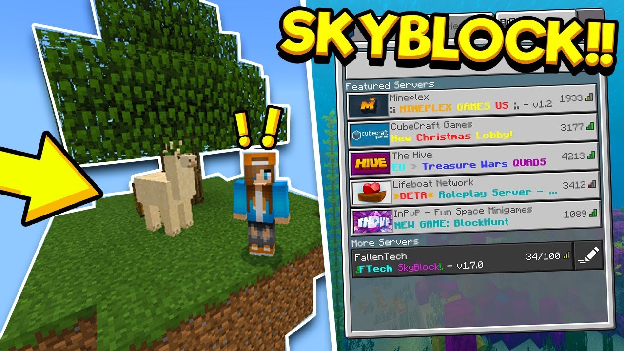 The Best Skyblock Server Ever Minecraft Pocket Edition Youtube