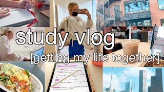 study vlog | catching up in classes, coffee, journaling, being productive!