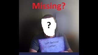 Rapture | Left Behind Letter