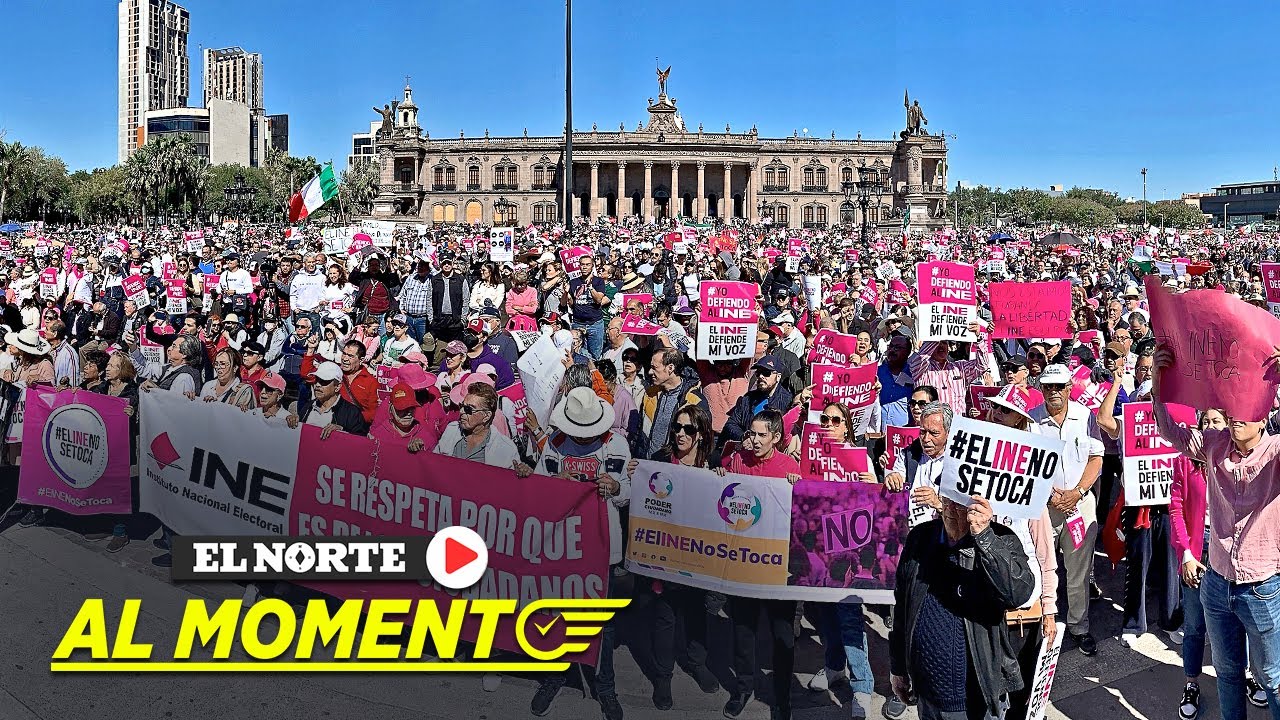 Terminan protesta por el INE en la Macroplaza