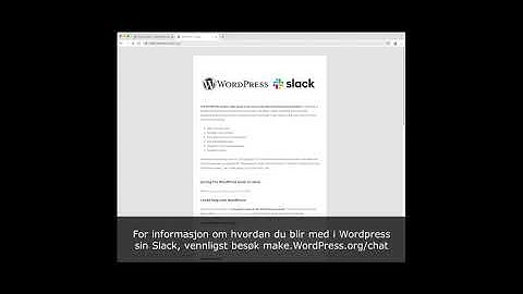 Norwegian language: Set up a WordPress.org and Slack account for the Make WordPress Channel