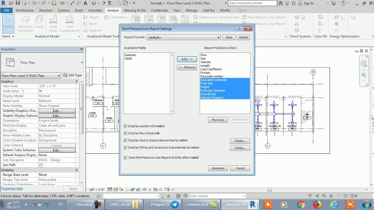 10 CREATING DUCT PRESSURE LOSS REPORT - YouTube