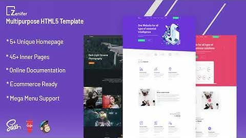 Zenifer - Creative and Multipurpose Responsive HTML5 Template | Themeforest Website Templates and