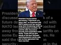 Trump Drops Tariff Threat After Greenland Talks #shorts #usa #trump