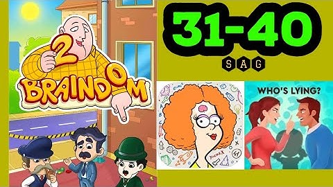 Braindom 2 Riddles Puzzles Brain Games Master LEVEL 31 32 33 34 35 36 37 38 39 40 ANSWERS GAMEPLAY
