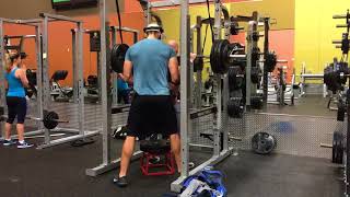 Reverse Band Barbell Box Squat