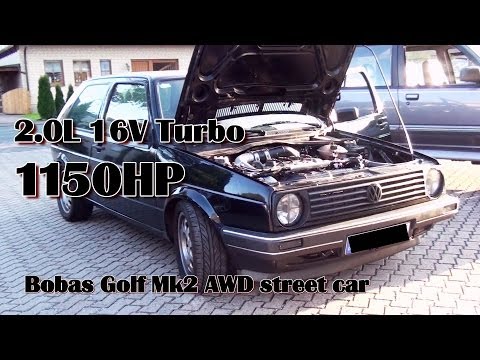 Brutal Golf Mk2 1150HP 16V Turbo Acceleration from Boba-Motoring!!! Full Video