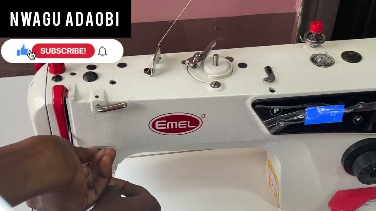 HOW TO THREAD An Emel industrial direct drive sewing machine 9800