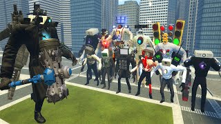 CAMERAMAN TITAN UPGRADED VS ALL MECHA BOSSES, PROJECTOR, TV MAN, SIREN, TV MAN MK2 In Garry's Mod screenshot 2
