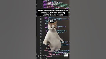 Deleted your code Don’t panic, just hit Control + Z and pretend it never happened  😎💻