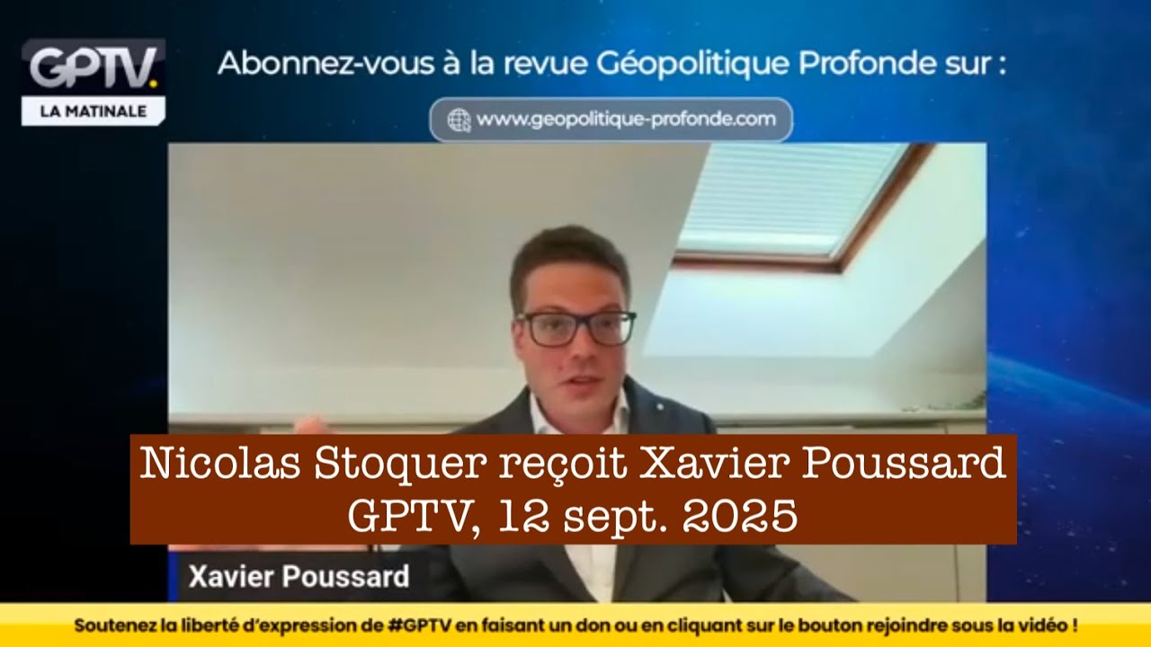 Nicolas Stoquer reçoit Xavier Poussard. GPTV, 12 sept. 2025
