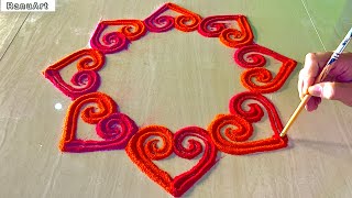 🌿 Vat Purnima Special Rangoli Design | वट पूर्णिमा स्पेशल रांगोळी |Easy & Beautiful Rangoli🌼Ranu Art
