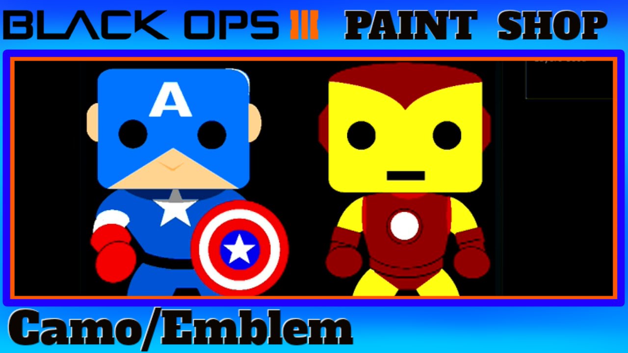 Black Ops 3 - Captain america & Iron Man Pop Figures Emblem Tutorial