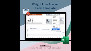 You’re missing key fitness insights! | Analyze weight and measurements in Excel Tracker Template! screenshot 5