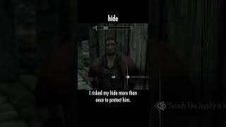 hide — The Elder Scrolls V: Skyrim dialogue scene