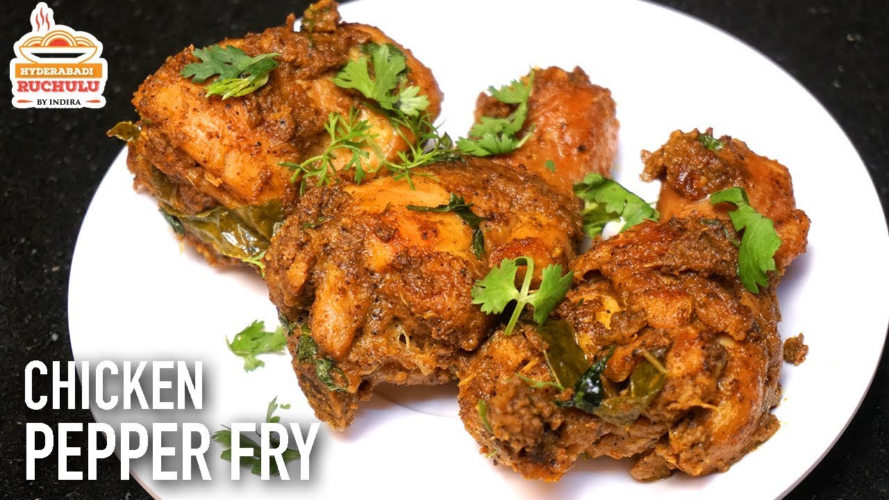 #PepperChicken | Pepper Chicken Dry Recipe | Hyderabadi Ruchulu