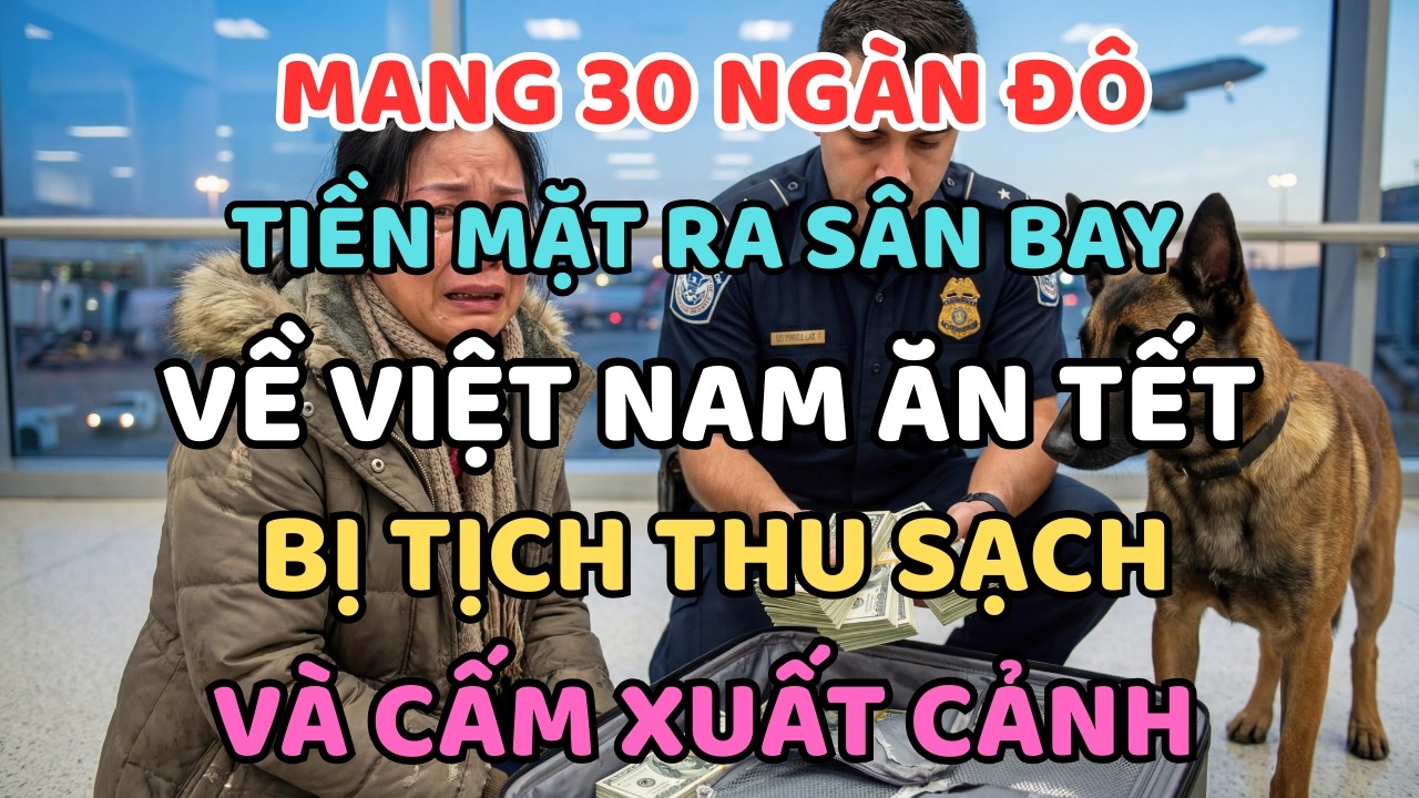 Mang 30 Ngàn Đô Ra Sân Bay Về Việt Nam Ăn Tết: Nữ Thợ Nail Bị Tịch Thu Sạch Và Cấm Xuất Cảnh