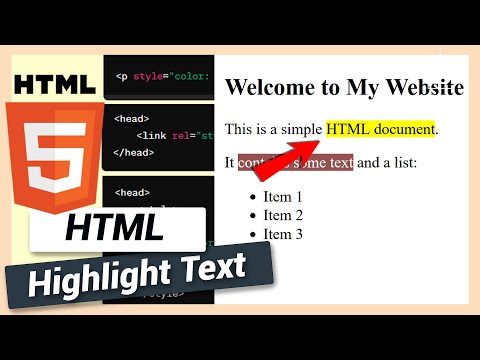 Highlight Text: HTML and CSS Tutorial