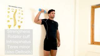 Shoulder rotator cuff strengthening exercise with weight (27)