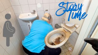 WHY I WON'T FIT IN A BATHROOM ANYMORE | Cleaning while pregnant | Cleaning for free