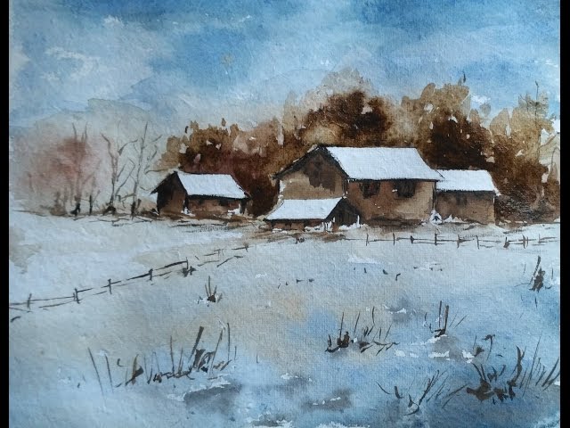 How to Paint Watercolor Snow
