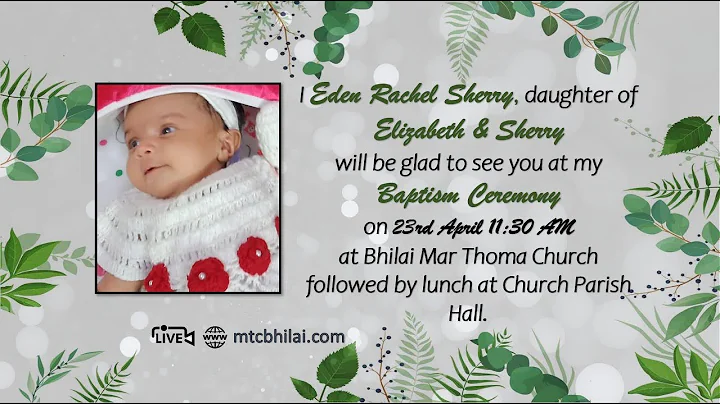 Baptism : Eden Rachel Sherry