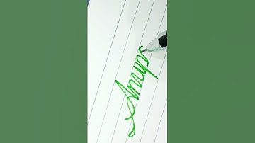 Anupama name status video #cursive #art #cursivewriting