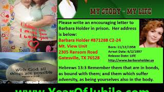 Barbara Holder (21 years, serving LIFE) Calls from Gatesville, Texas Prison