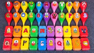 Numberblocks 🏳️🌈 Fun Slime Opening Alphablocks Clay with Suitcase, Drop Mixing Colorful! ASMR💫