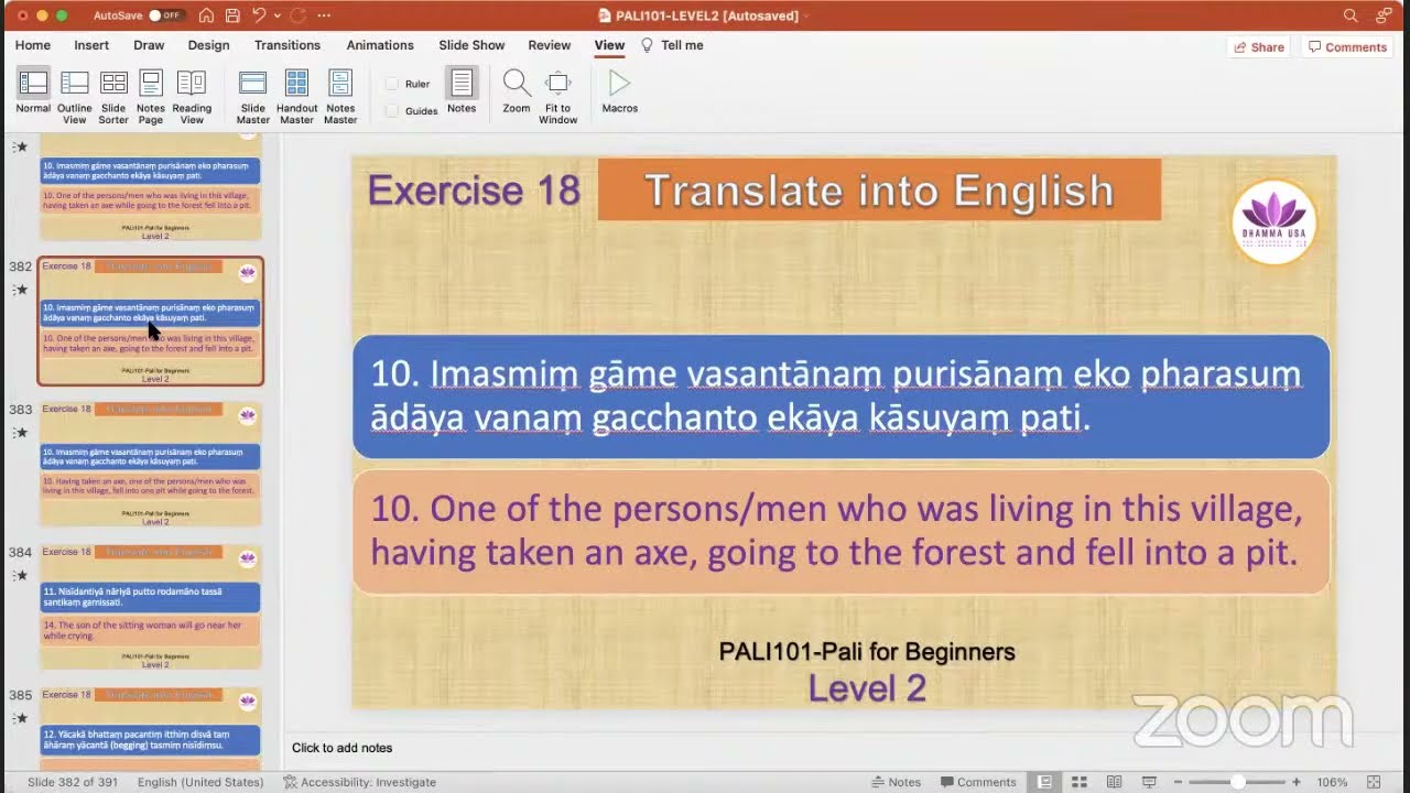 How to Learn Pali? PALI101 | Pali for Beginners | Level 2 | Week 41 | Dhamma USA