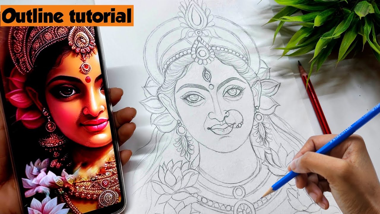 Durga with her family/Maa Durga drawing/matrirupeno sansthita/durga puja  special painting - YouTube | Durga painting, Bengali art, Art drawings  beautiful