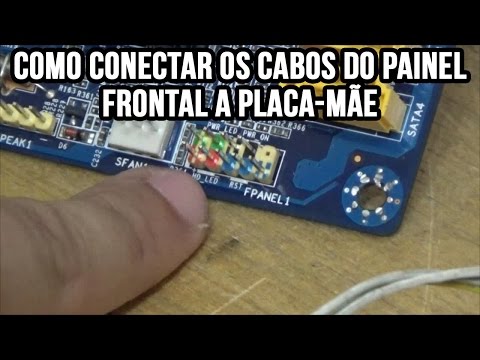 Como conectar os fios do gabinete na placa-mãe do computador (botão liga, botão reset e LEDs)