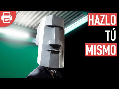 Cómo hacer una Máscara de Moai con Papel o Cartulina en 3D | Plantillas para Imprimir