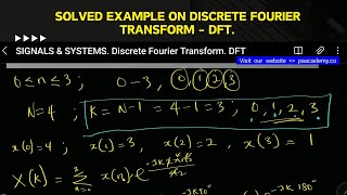 Solved Example on Discrete Fourier Transform DFT. How to Compute DFT in Signals & Systems. PAAcademy