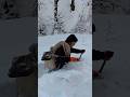 How to Live in a Snowy Village Sim #food #cooking #outdoorcooking