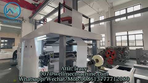 Automatic V Bottom Paper Bag Making Machine With Printing - Inline 2 color or 4 color Flexo Printing