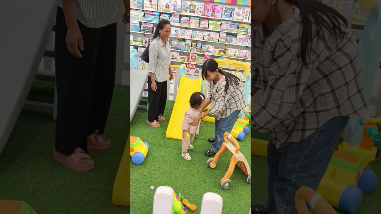 Catherine is enjoying at FirstCry store, Dimapur.