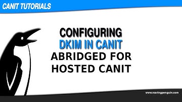 Setting up DKIM signing in CanIt - abridged