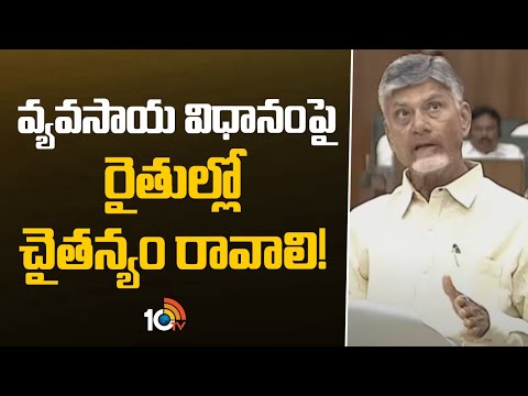 వ్యవసాయ విధానంపై రైతుల్లో చైతన్యం రావాలి | CM Chandrababu Speech In AP Assembly | 10TV - 10TVNEWSTELUGU
