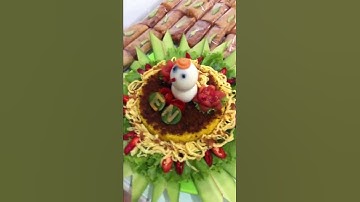 Thumbnail of Mata Panda Muncul Karena Banyak Begadang | Hiasan Nasi Punar | Tumpeng Mini #shorts