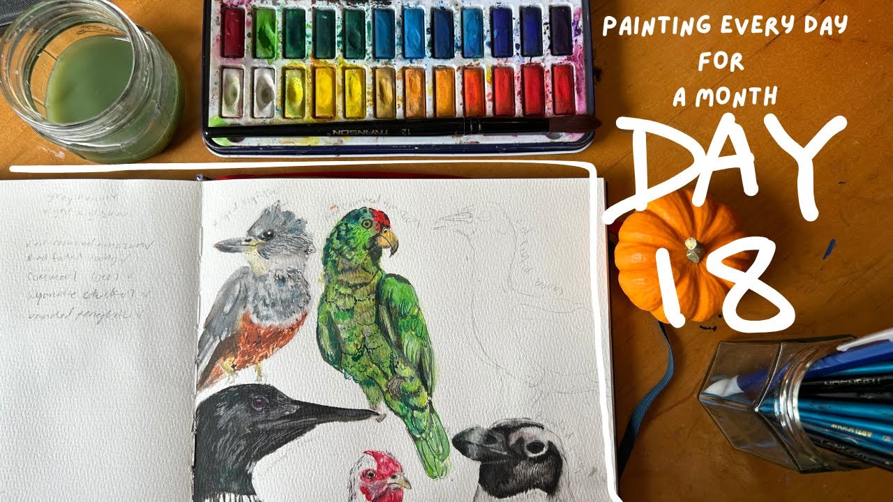 Painting everyday for a month - Day 18 - YouTube