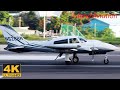 (4K) Cessna 310R (N628BW) Arrival/Taxi to departure from St. Kitts to Anguilla