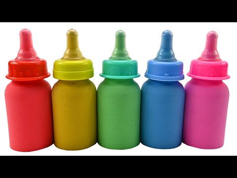 Satisfying Video l Kinetic Sand Baby Milk Bottle Cutting ASMR | Zic