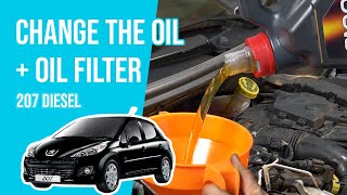 Change the oil and the oil filter PEUGEOT 207 1.4 HDI