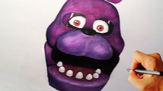 How to draw Bonnie jumpscare from Five Nights at Freddy's FNAF drawing tutorial
