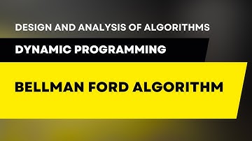 Single Source Shortest Path Bellman Ford Algorithm - Dynamic Programming #daa #algorithm #algorithms