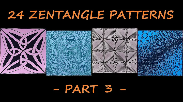 24 Zentangle Patterns -PART 3- for beginners / Patterns for doodling / zendalas / zen doodle / 曼荼罗图案