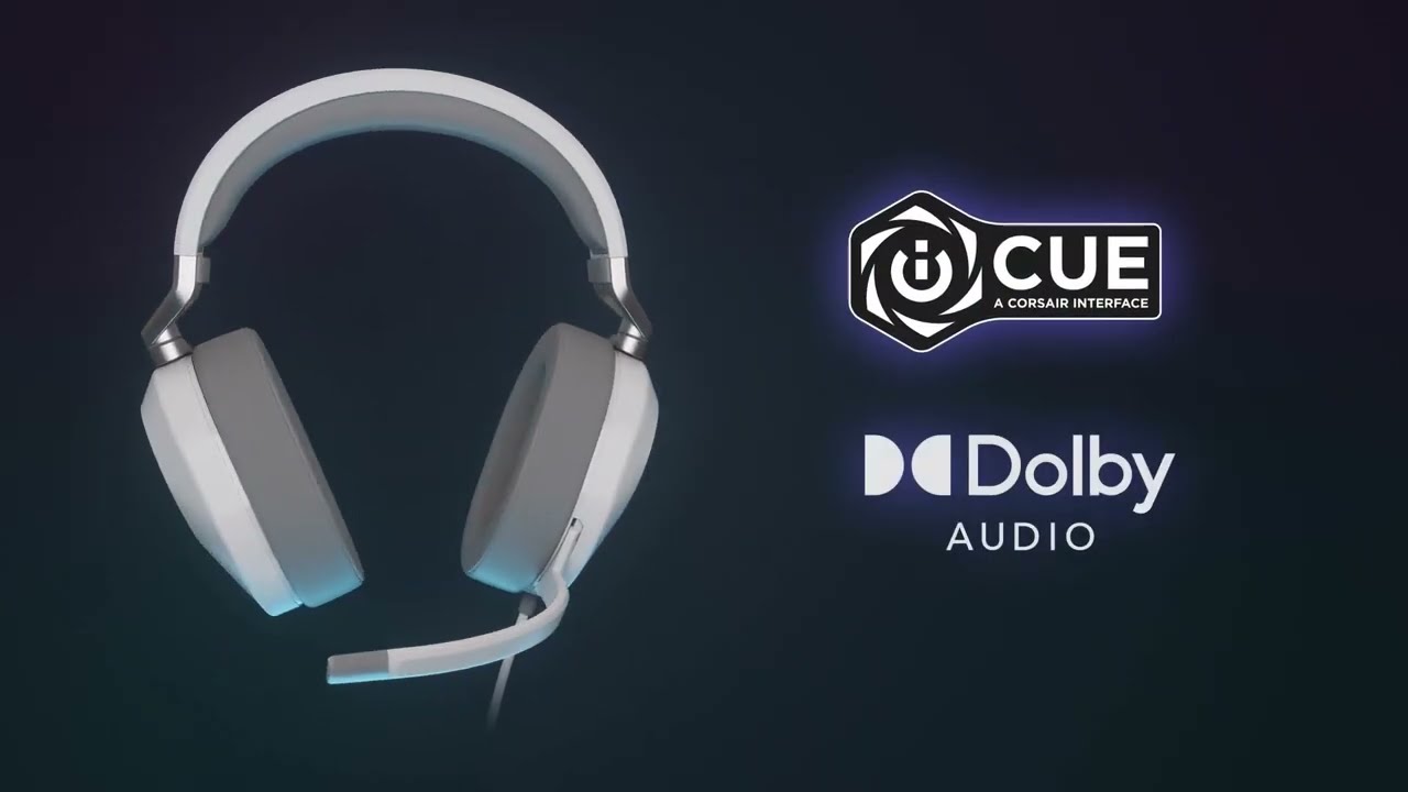 Casque gaming CORSAIR HS65 SURROUND - Blanc, son surround Dolby Audio 7.1  sur PC et Mac - Cdiscount Informatique