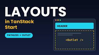 TanStack Start Layouts Explained (Pathless Layout Routes + Outlet) Guide