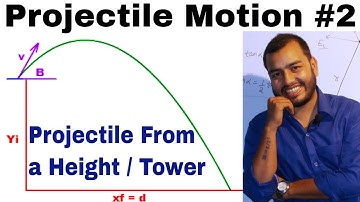 Projectile Motion 02 ||  Class 11 chap 4 ||  Motion in a Plane ||  Projectile from a Height ||